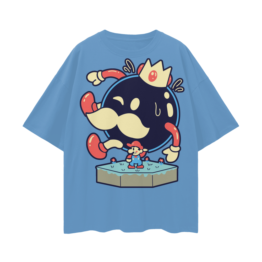 Super Mario Oversize Deep Drop Shoulder Tee