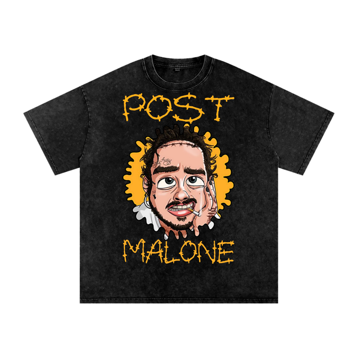 Post Malone Acid Wash Oversize T-Shirt