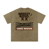 Chris Brown Breezy Bowl Acid Wash Oversize T-Shirt