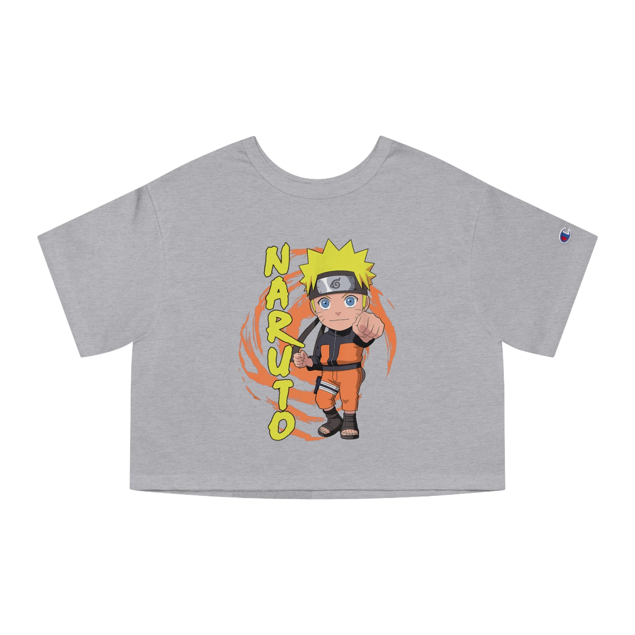 Uzumaki Naruto Champion Women's Heritage Cropped T-Shirt - IGZ Clothing 