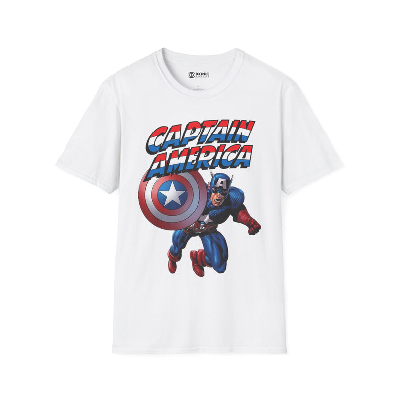 Captain America Unisex Softstyle T-Shirt - IGZ Clothing 