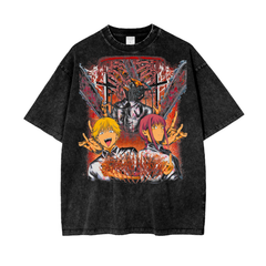 Chainsaw Man Oversize Snow Washed T-Shirt