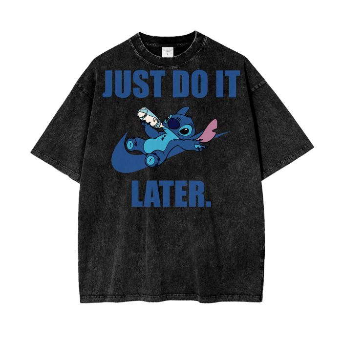 Stitch Acid Wash Oversize T-Shirt - 