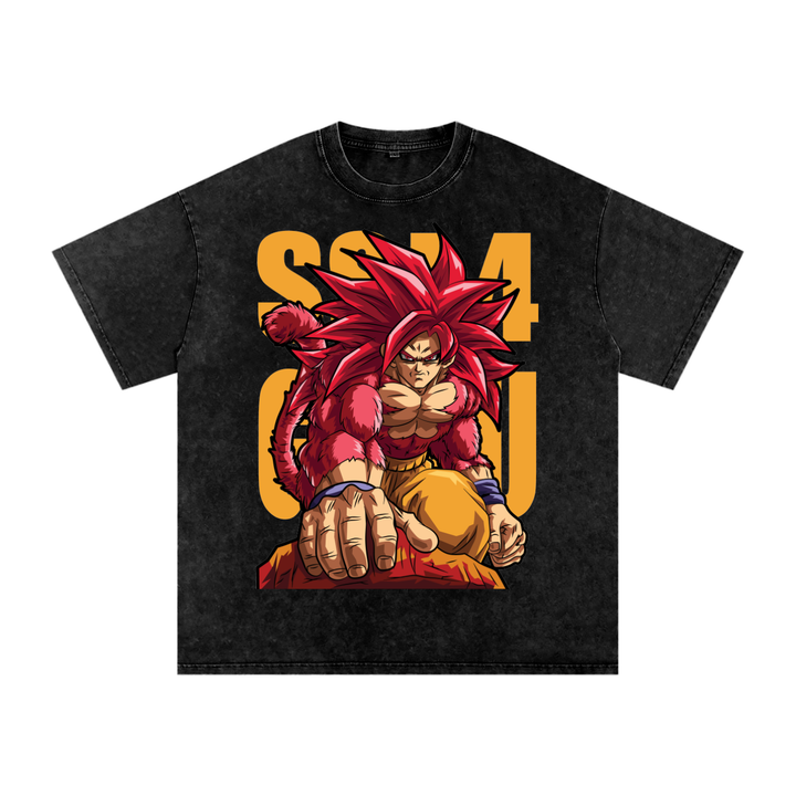 Goku Dragon ball Daima Acid Wash Oversize T-Shirt