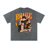 Jin Woo Solo Leveling Acid Wash Oversize T-Shirt
