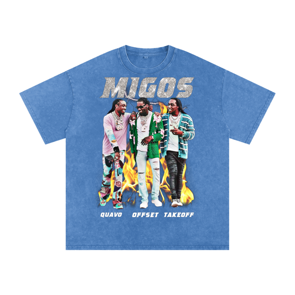 Migos Acid Wash Oversize T-Shirt