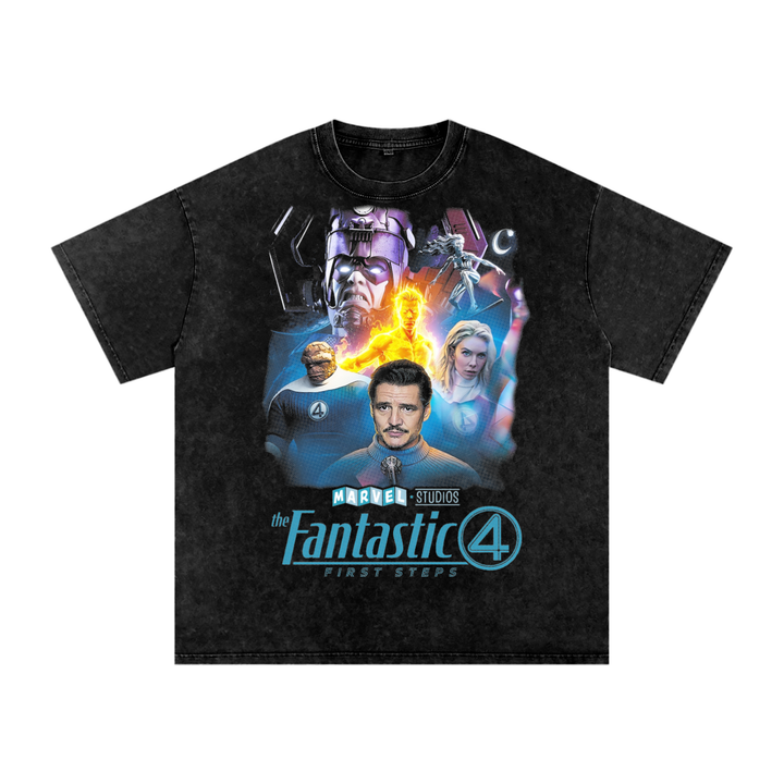 Fantastic Four Acid Wash Oversize T-Shirt