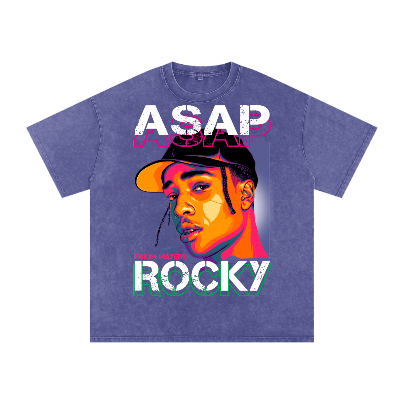 Asap Rocky Acid Wash Oversize T-Shirt