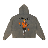 Naruto Vintage Washed Frayed-Hem Hoodie