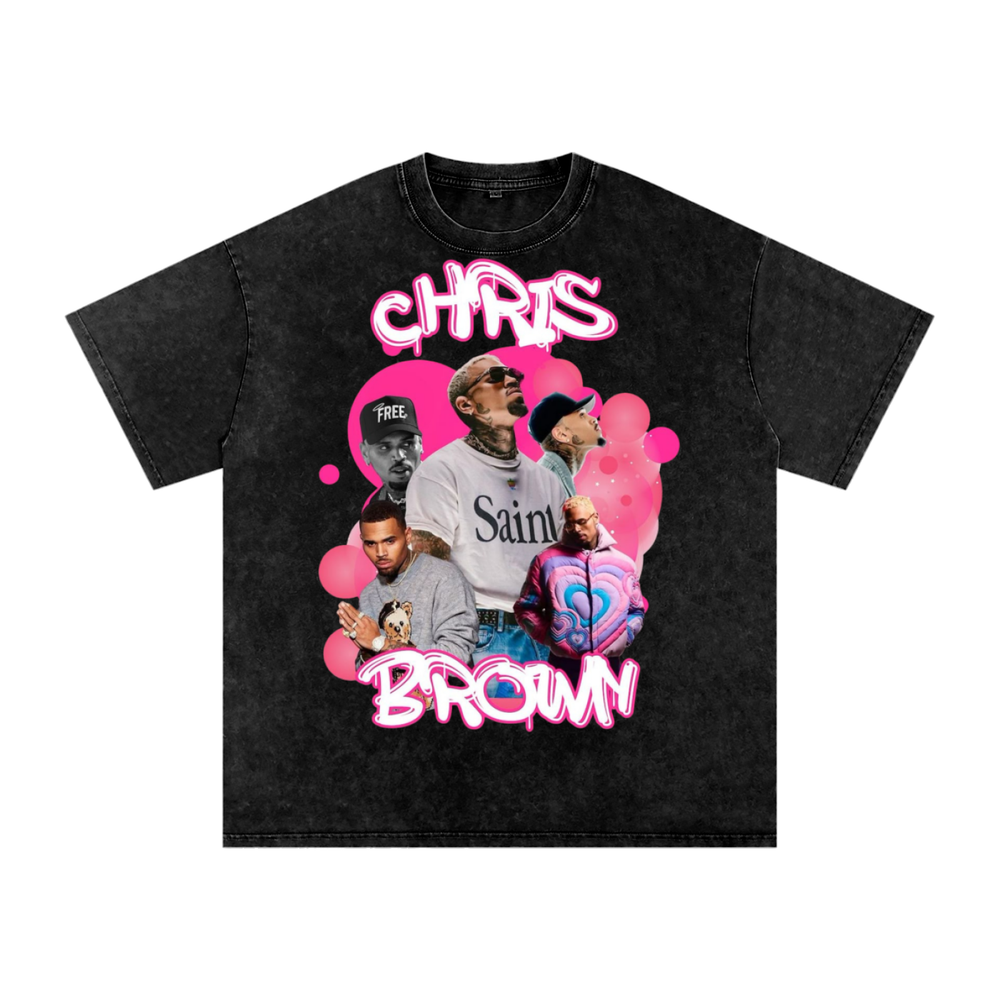 Chris Brown Acid Wash Oversize T-Shirt