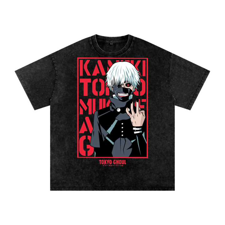 Ken Kaniki Tokyo Ghoul Acid Wash Oversize T-Shirt
