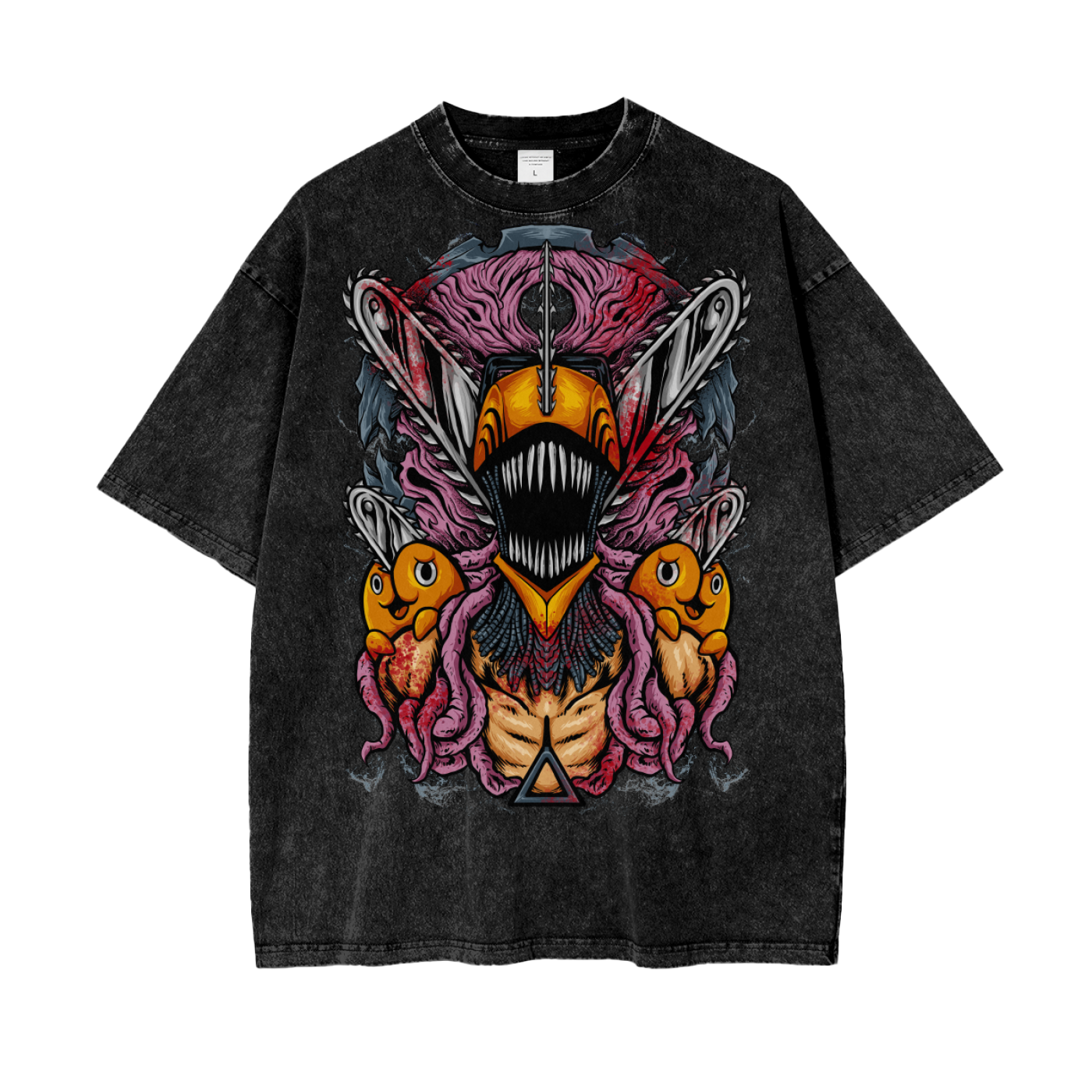 Chainsaw Man Oversize Snow Washed T-Shirt