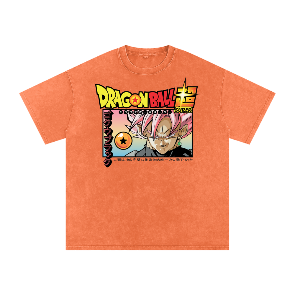 Goku Black Dragon ball Super Acid Wash Oversize T-Shirt