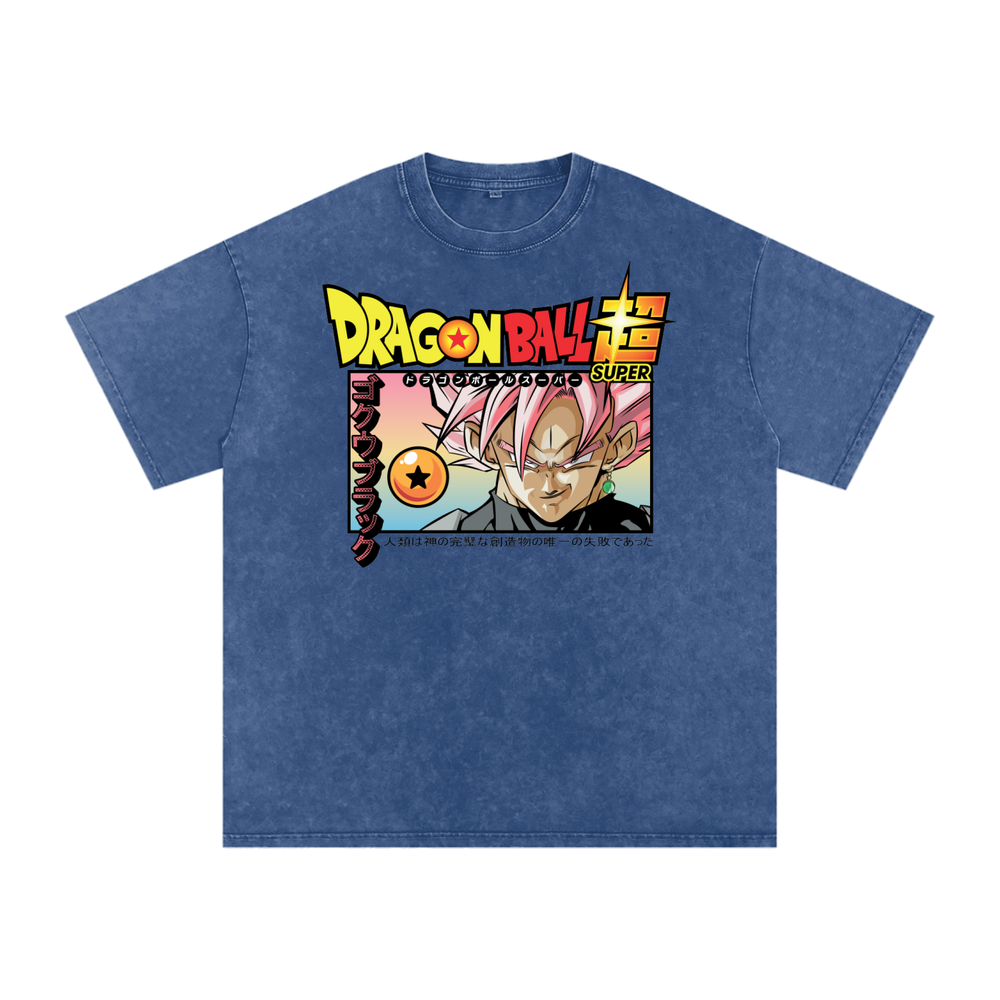 Goku Black Dragon ball Super Acid Wash Oversize T-Shirt