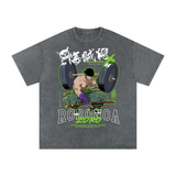 Zoro One Piece Acid Wash Oversize T-Shirt