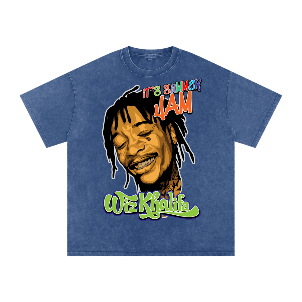 Wiz Khalifa Acid Wash Oversize T-Shirt