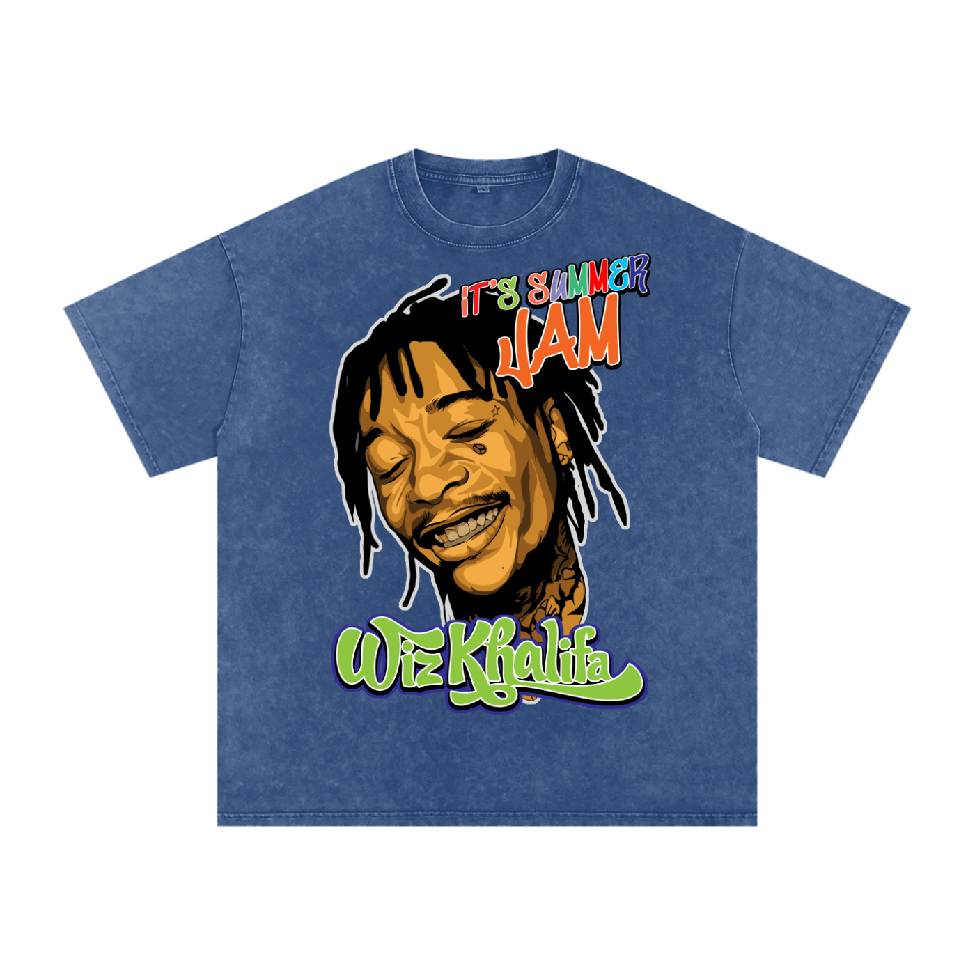 Wiz Khalifa Acid Wash Oversize T-Shirt