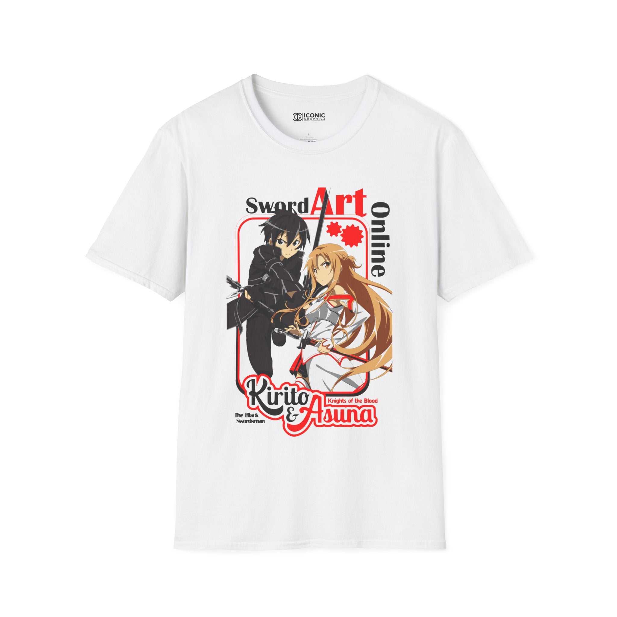 Kirito & Asuna Unisex Softstyle T-Shirt - IGZ Clothing 