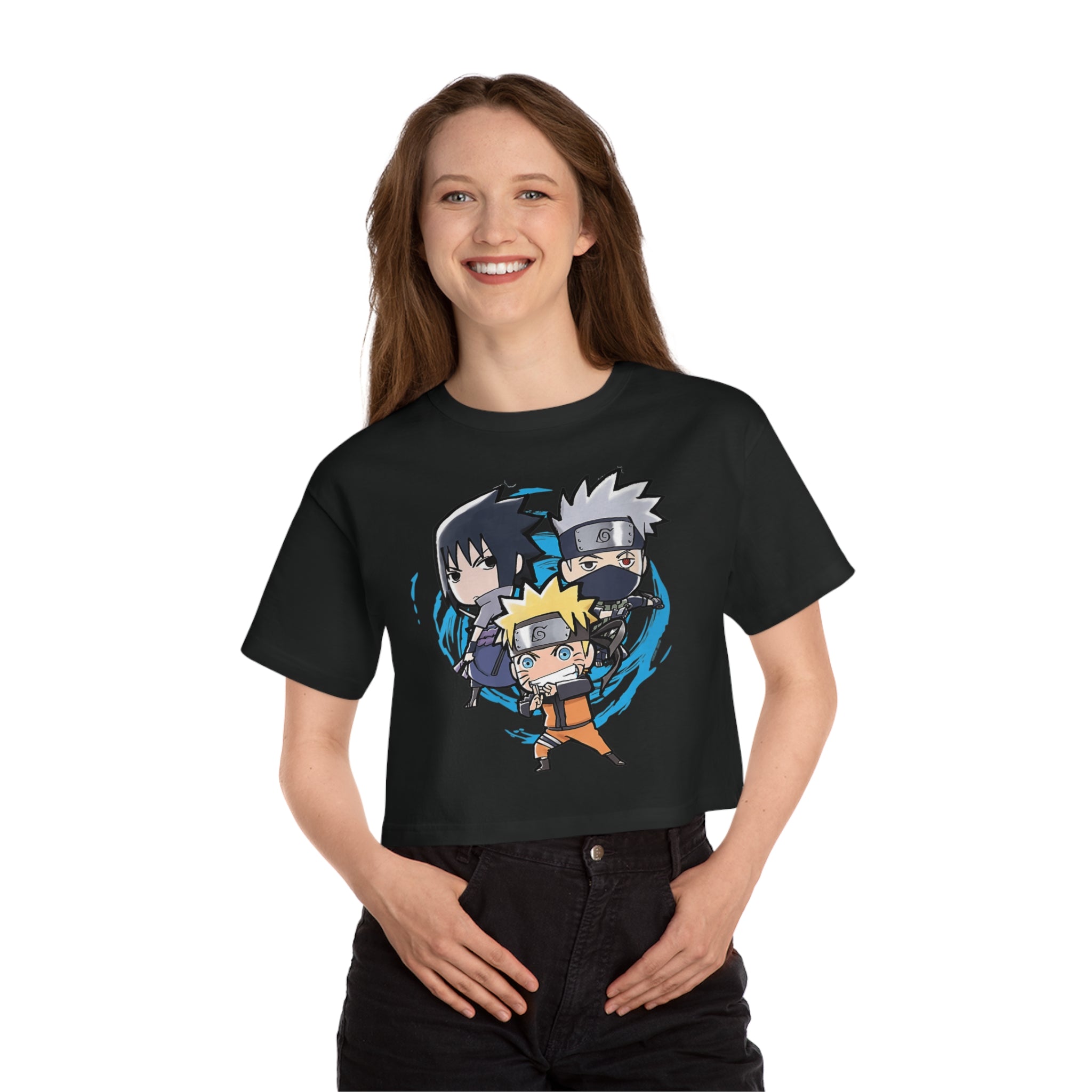 Konoha Ninjas Champion Women's Heritage Cropped T-Shirt - IGZ Clothing 