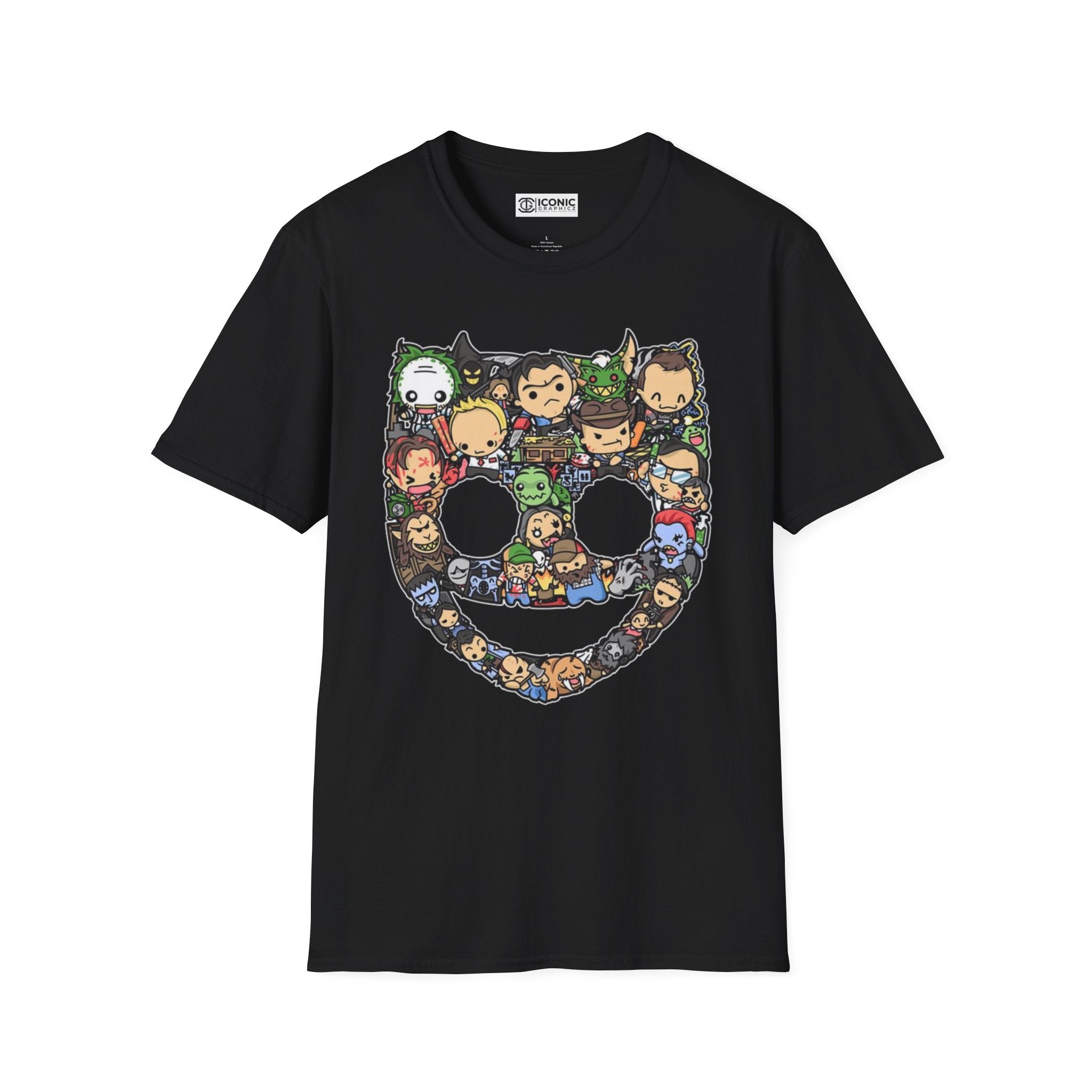 Spooky creatures and heroes Unisex Softstyle T-Shirt - IGZ Clothing 