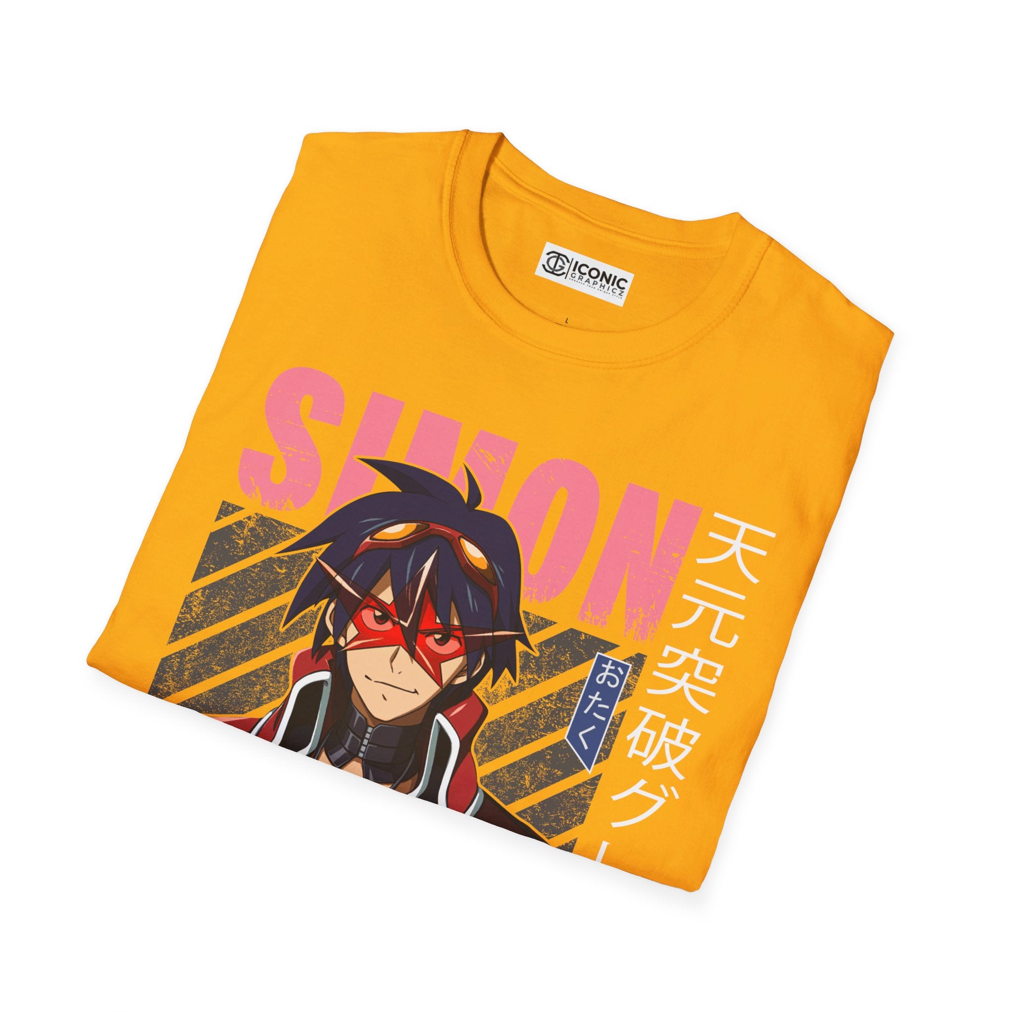 Gurren Lagann Simon Unisex Softstyle T-Shirt - IGZ Clothing 