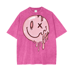 Pink gum Acid Wash Oversize T-Shirt