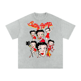 Betty Boop Acid Wash Oversize T-Shirt
