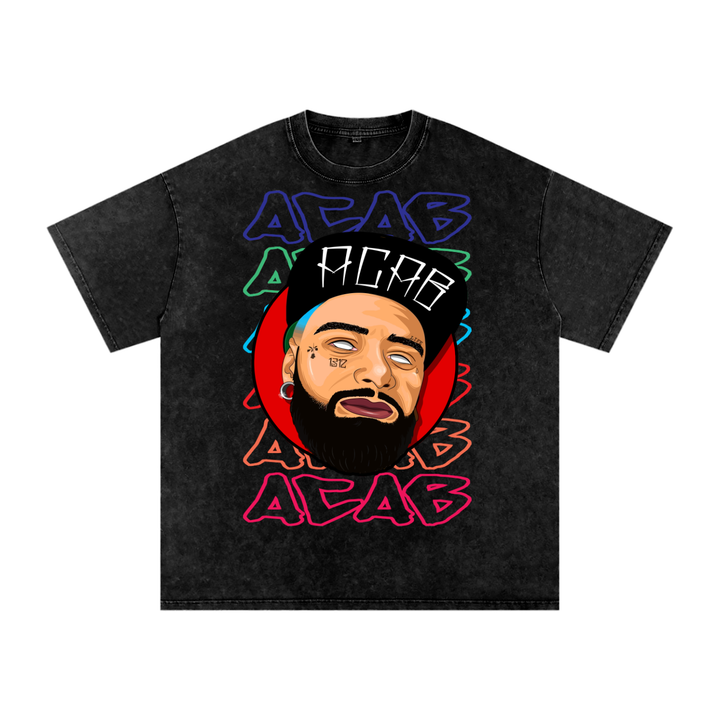 Acab Acid Wash Oversize T-Shirt