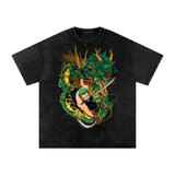 Shinron Dragon ball Acid Wash Oversize T-Shirt
