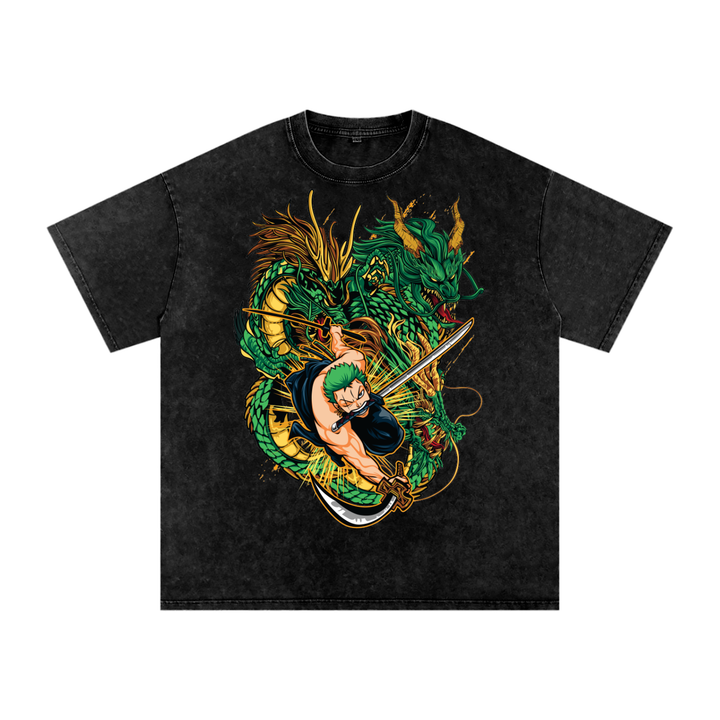 Shinron Dragon ball Acid Wash Oversize T-Shirt