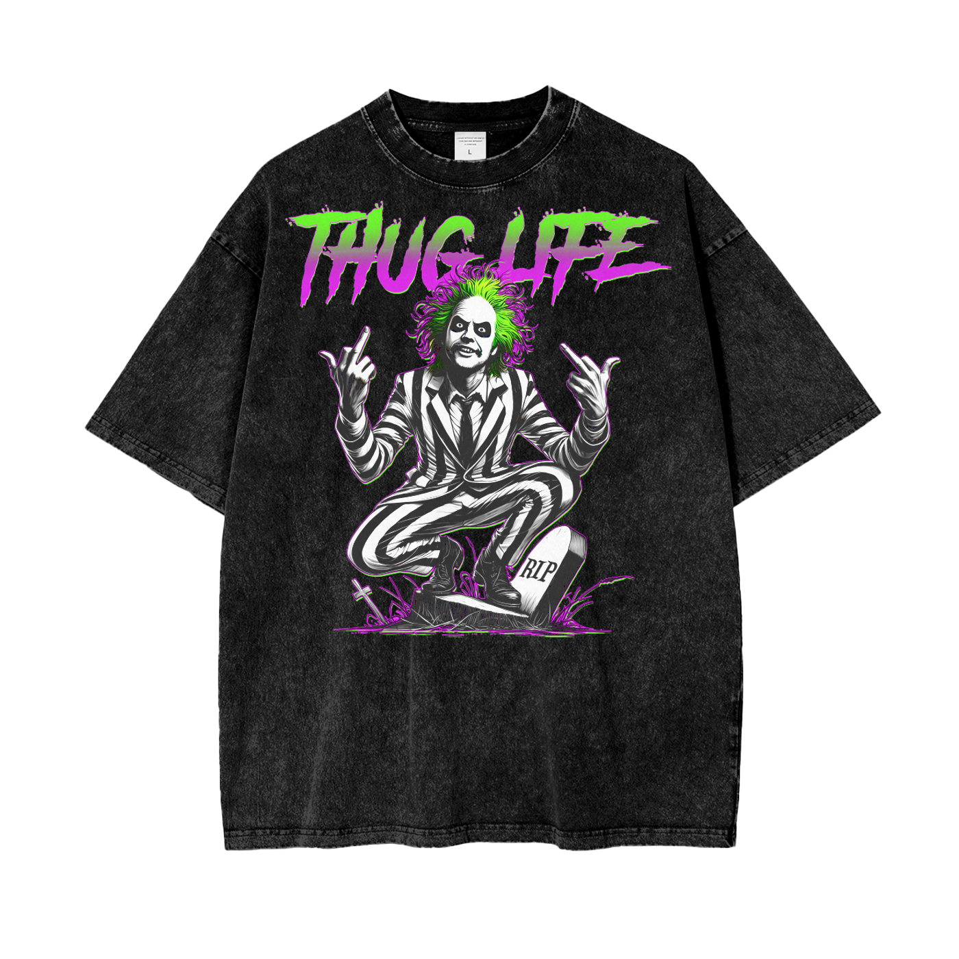 Beetlejuice Oversize Snow Washed T-Shirt