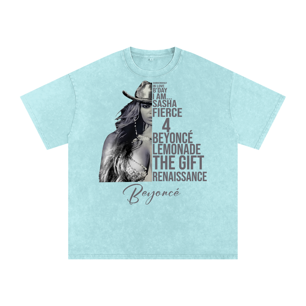 Beyonce Cowboy Carter Acid Wash Oversize T-Shirt
