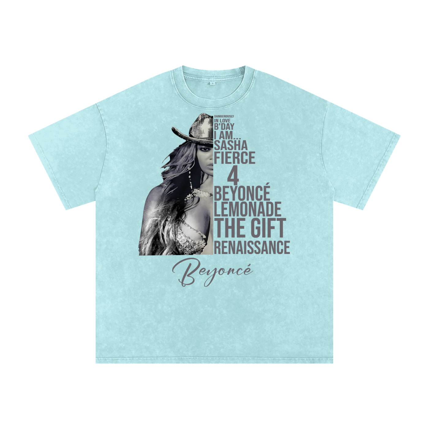 Beyonce Cowboy Carter Acid Wash Oversize T-Shirt