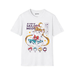 Sailor Meow Unisex Softstyle T-Shirt - IGZ Clothing 