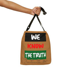 We Know The Truth Adjustable Tote Bag (AOP) - IGZ Clothing 