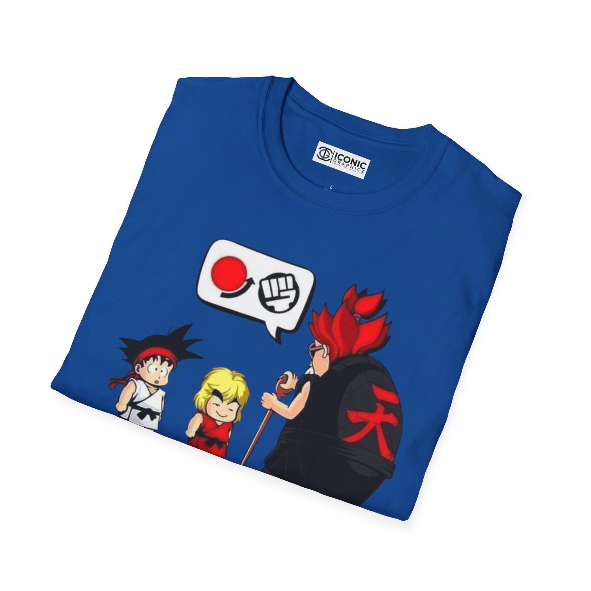 Dragonball and Streetfighter parody Unisex Softstyle T-Shirt - IGZ Clothing 