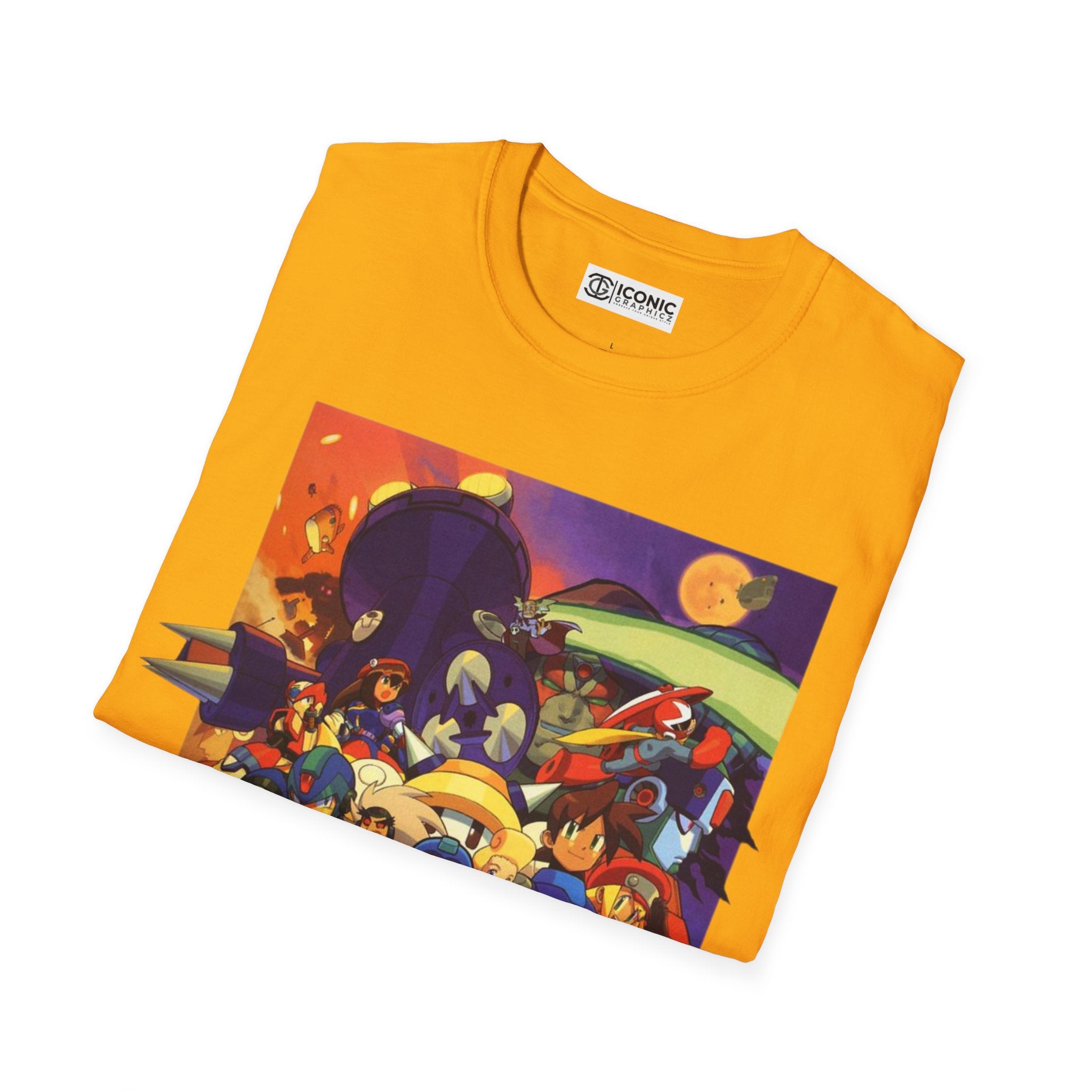 Mega Man Unisex Softstyle T-Shirt - IGZ Clothing 