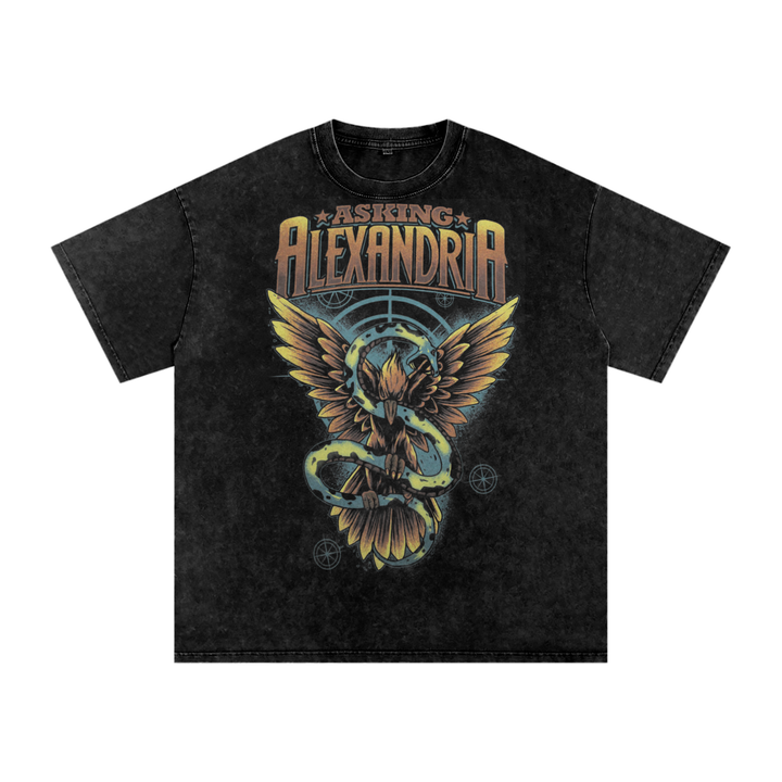 Asking Alexandria Acid Wash Oversize T-Shirt