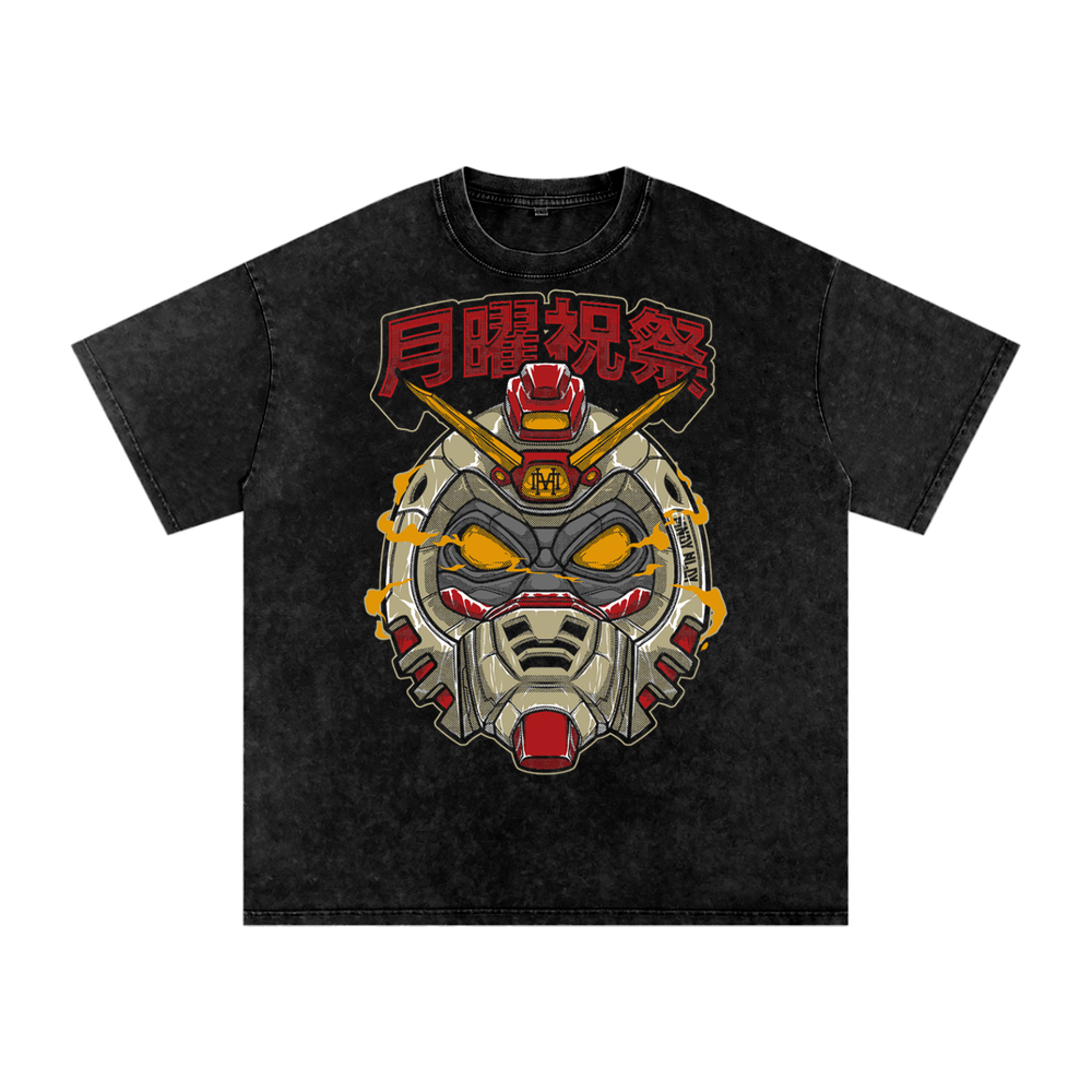 Mascara Robot Acid Wash Oversize T-Shirt