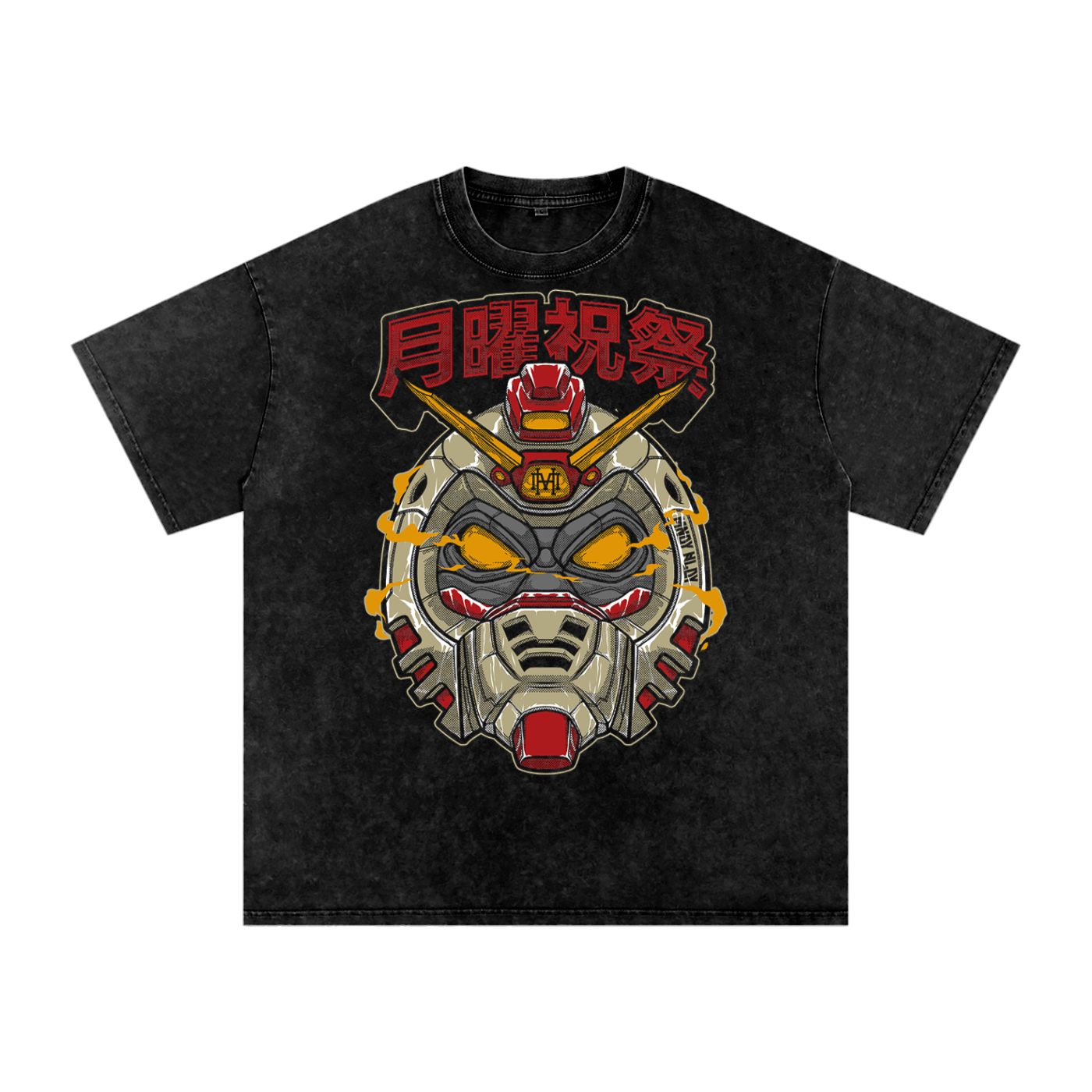Mascara Robot Acid Wash Oversize T-Shirt