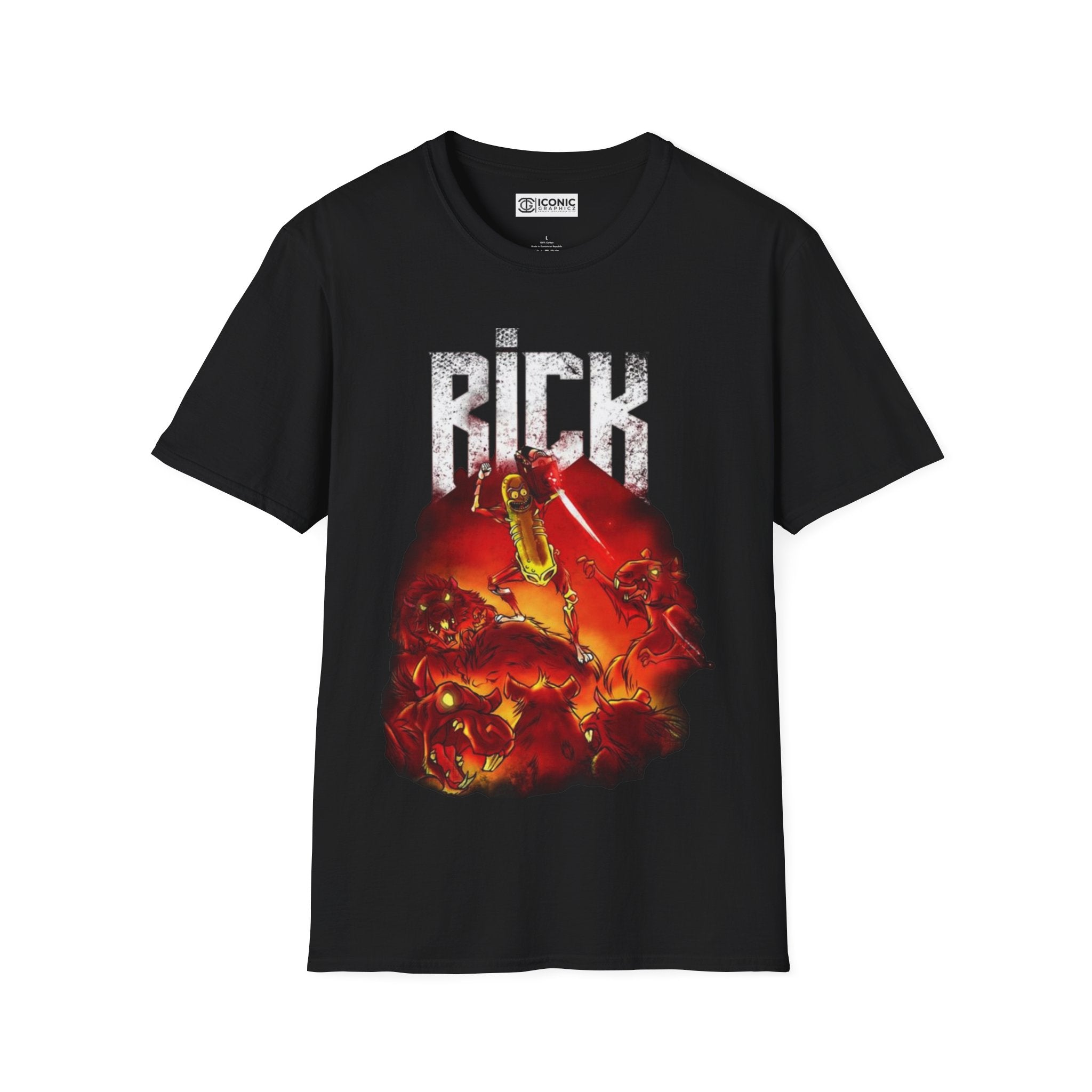 Rick and Morty Pickle Rick Unisex Softstyle T-Shirt - IGZ Clothing 