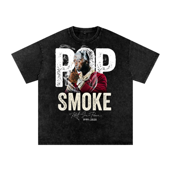 Pop Smoke Acid Wash Oversize T-Shirt