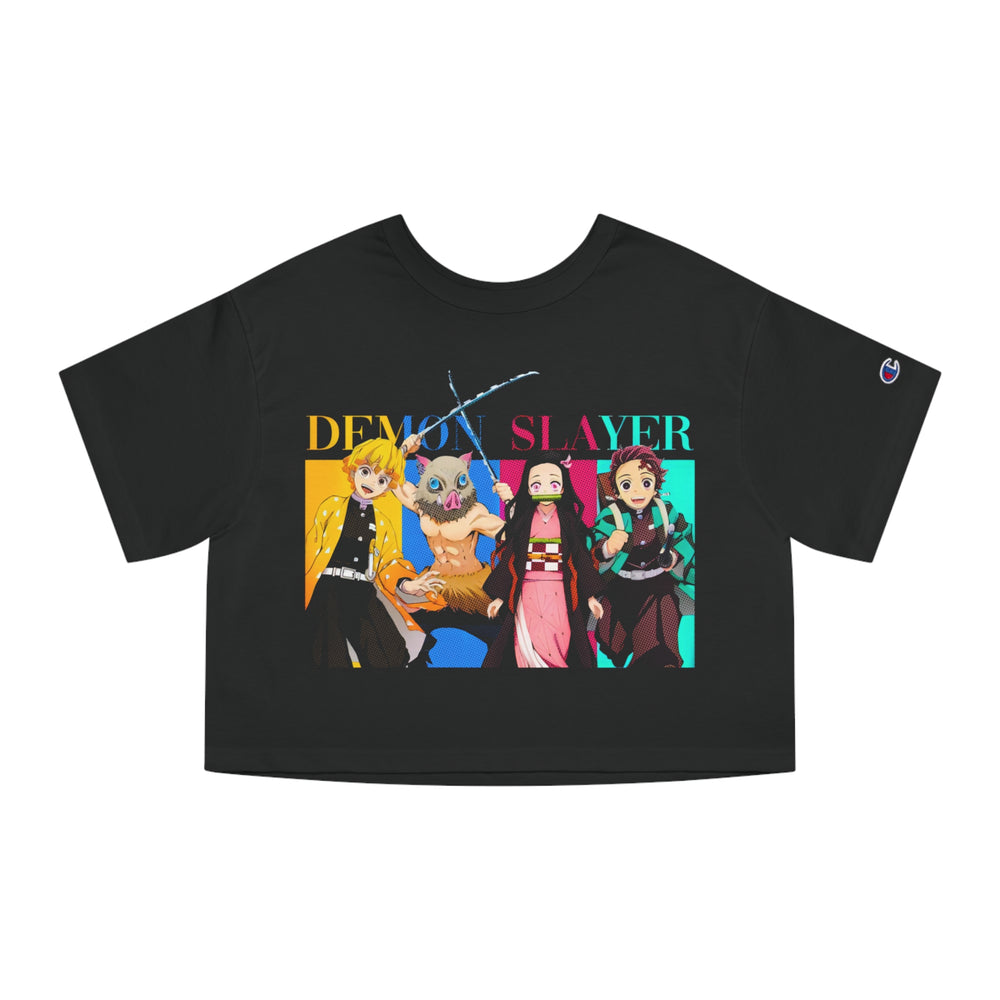 Nezuko and Tanjiro Champion Women's Heritage Cropped T-Shirt - 