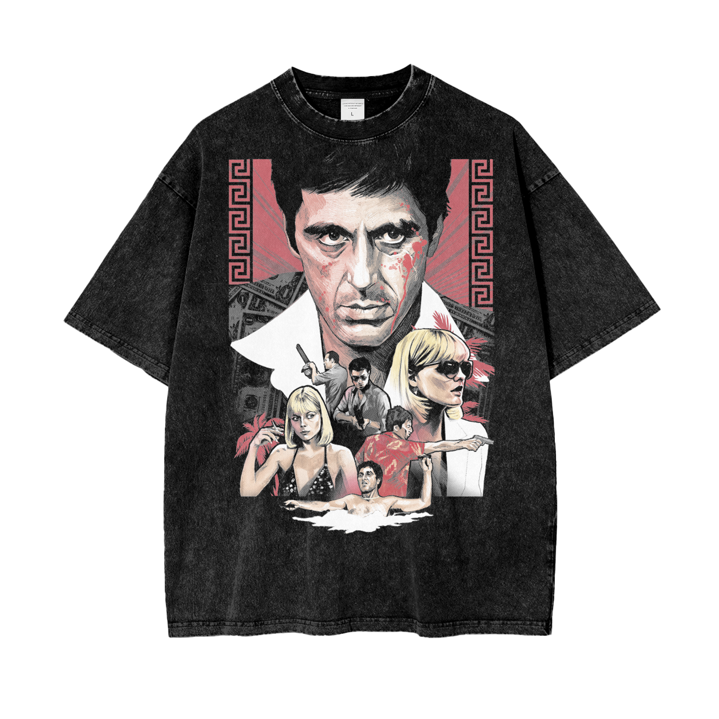 Scarface Oversize Snow Washed T-Shirt