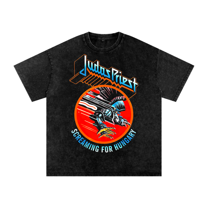 Judas Priest Acid Wash Oversize T-Shirt