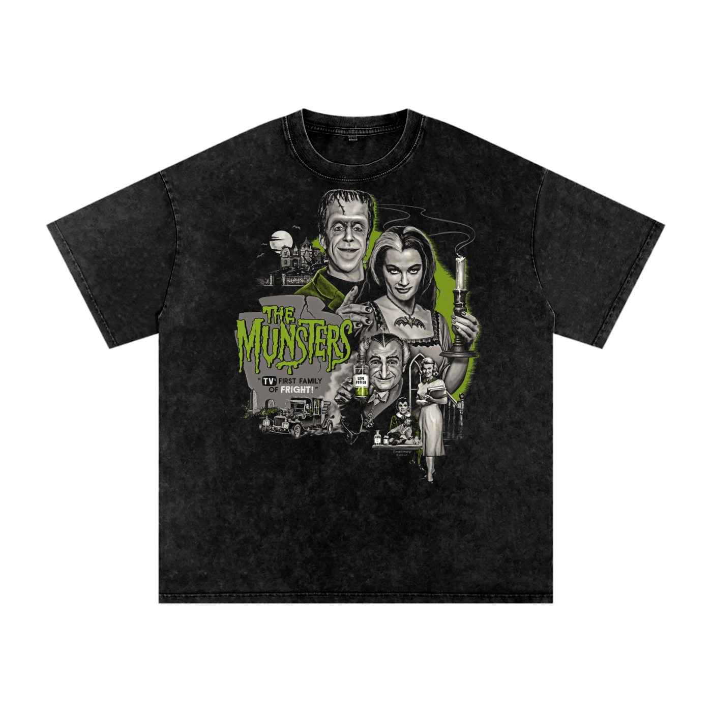 The Munsters Acid Wash Oversize T-Shirt