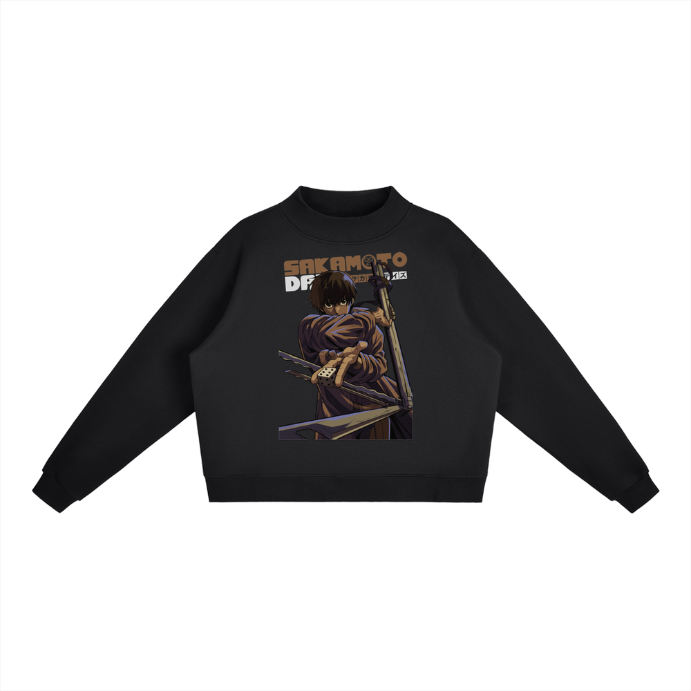 Nagumo Sakamoto Days Essential Fleece Mid-Neck Crew Sweatshirt