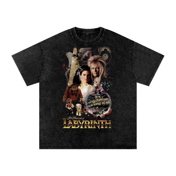 Labyrinth Acid Wash Oversize T-Shirt