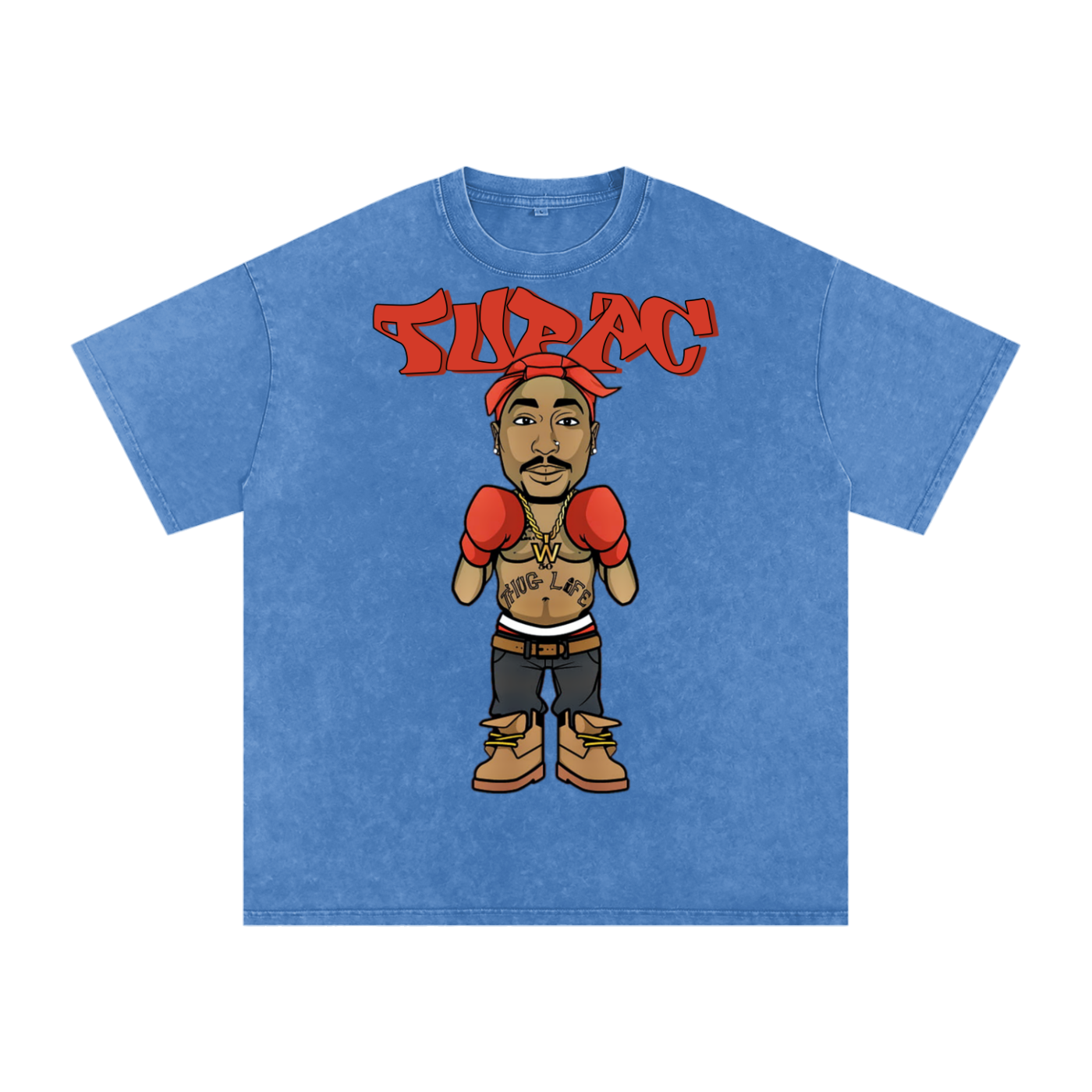 Tupac Shakur Acid Wash Oversize T-Shirt