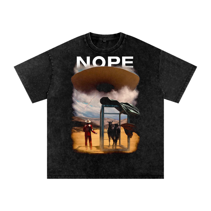 Nope Acid Wash Oversize T-Shirt